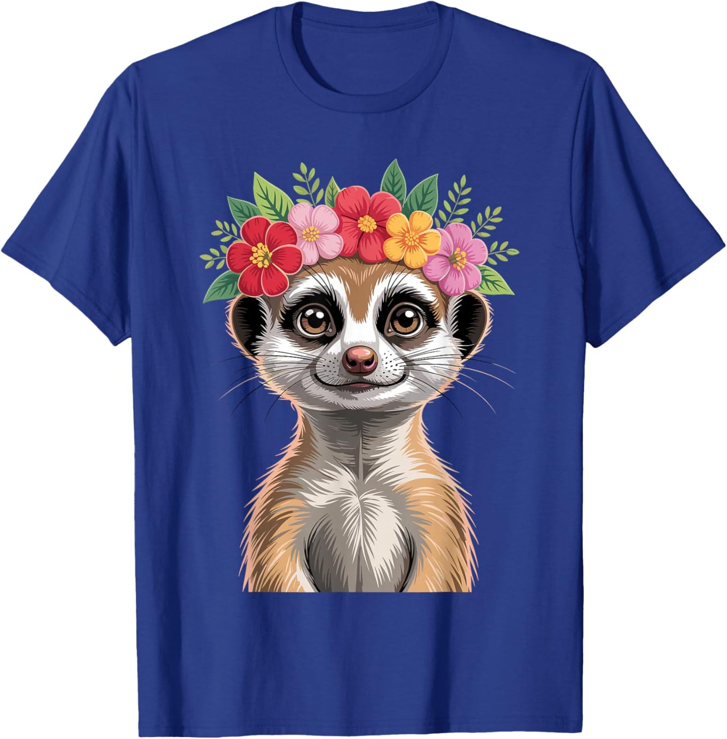 Meerkat Art Girls Wildlife Animal Meerkat Lover T-Shirt - T-Shirt | Royal