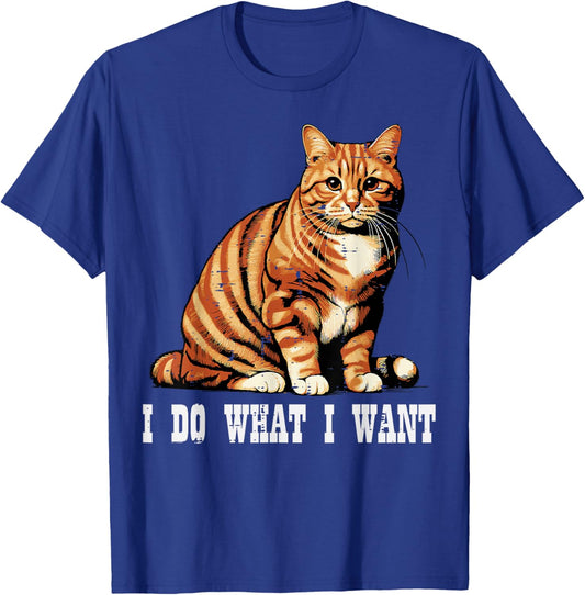 Cat I Do What I Want Funny Kitten Sarcastic Men Women Kids T-Shirt - T-Shirt | Royal