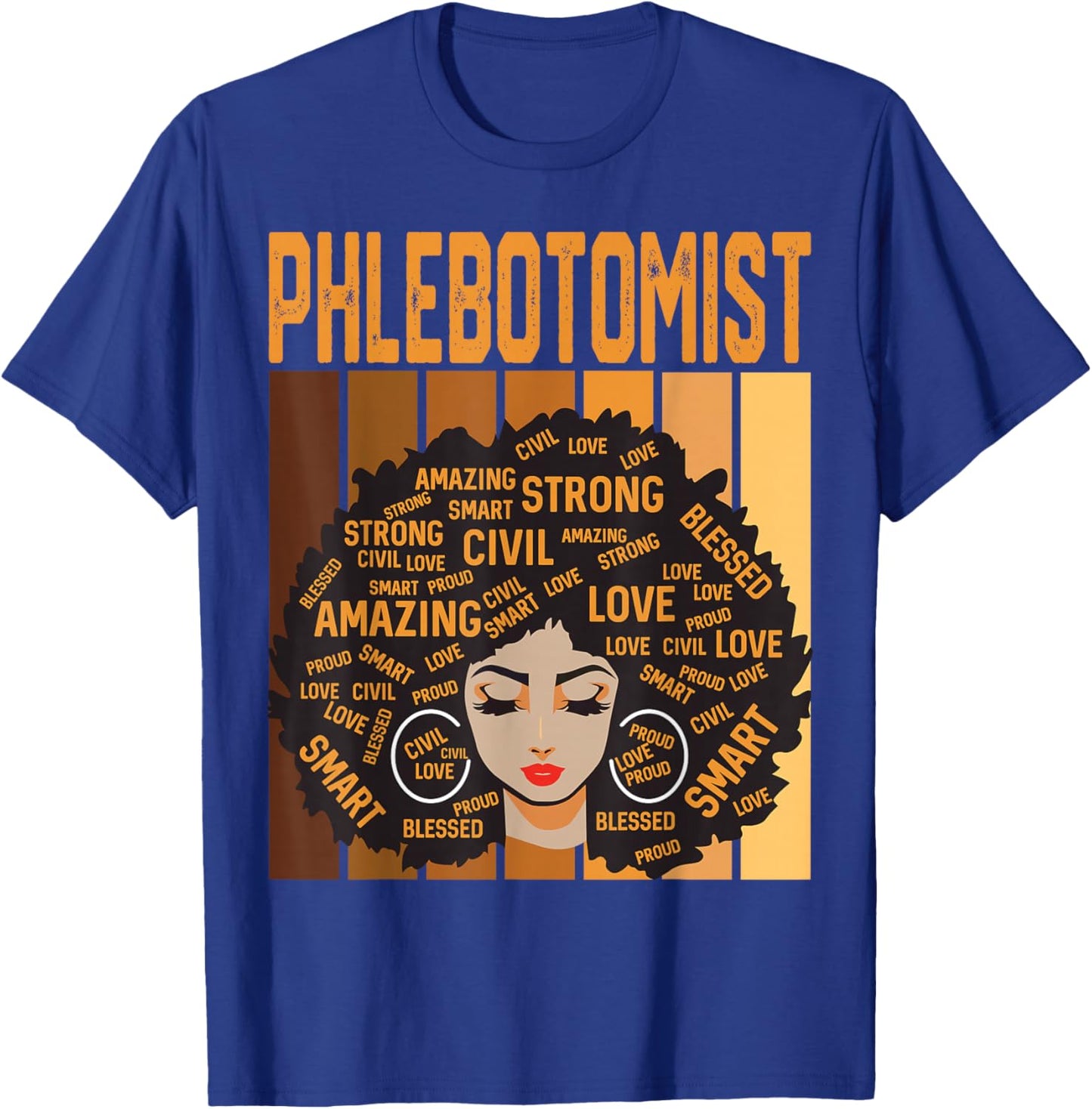 Phlebotomist Powerful Black History Month Black Pride T-Shirt - T-Shirt | Royal