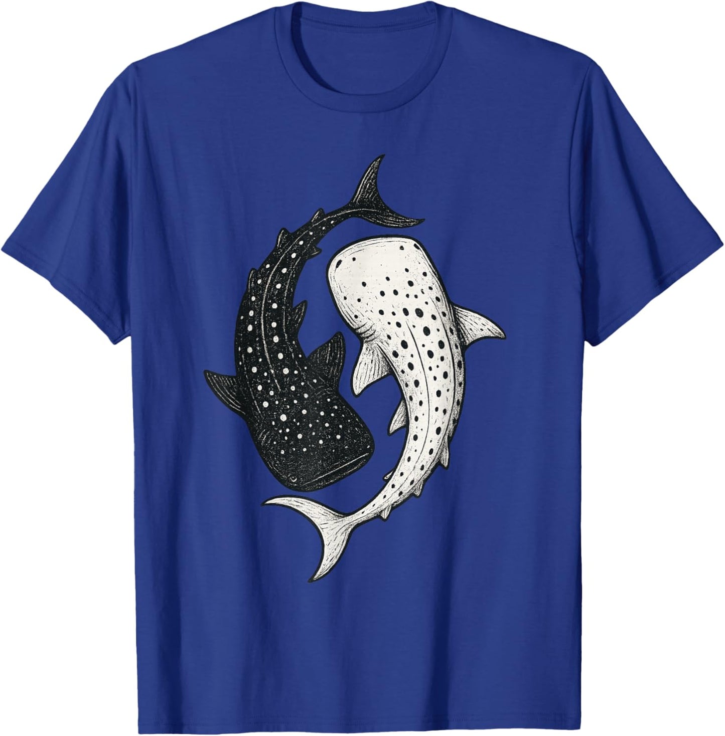 Whale Shark Yin Yang Marine Biology Ocean Life T-Shirt - T-Shirt | Royal