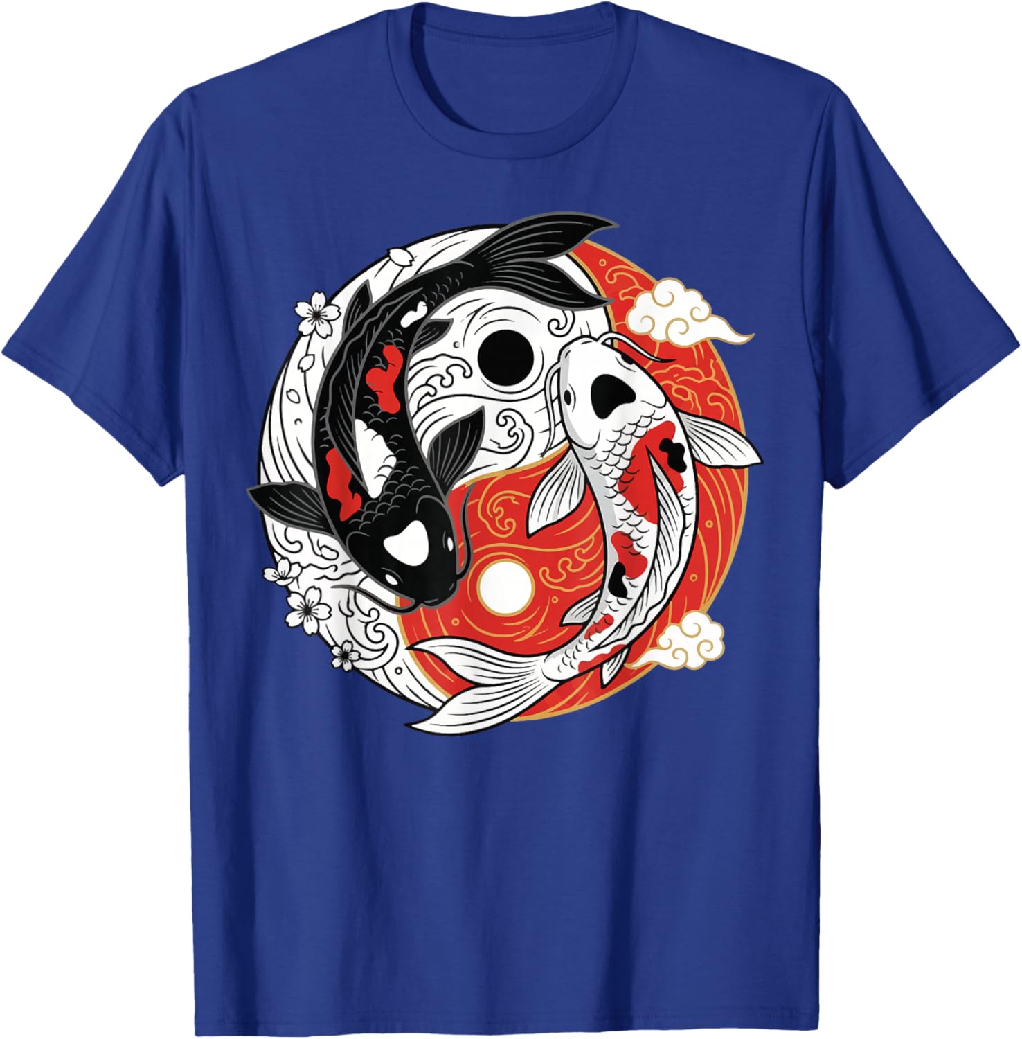 Japanese Koi Yin Yang Japan T-Shirt - T-Shirt | Royal