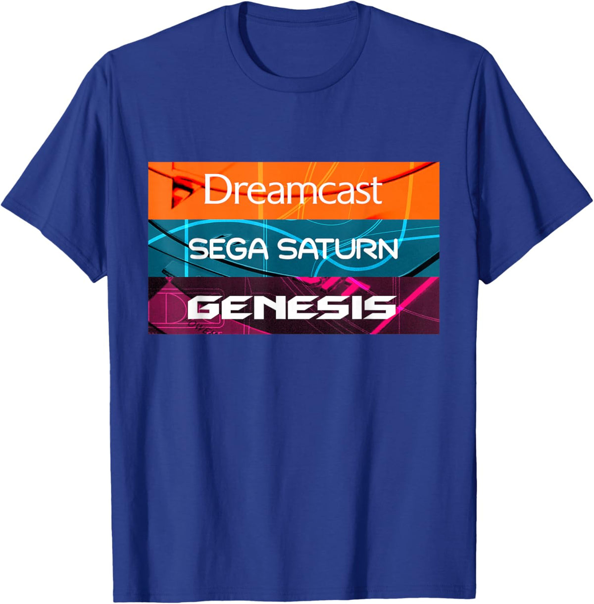 SEGA Dreamcast Genesis Saturn Classic Console Icons T-Shirt - T-Shirt | Royal