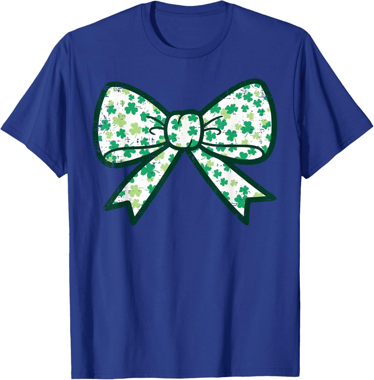 St Patricks Day Bow Ribbon Saint Paddys Girls Kids Women T-Shirt - T-Shirt | Royal