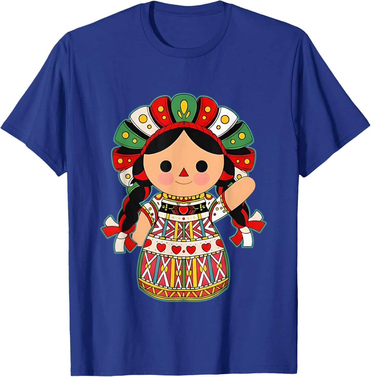 Cute Mexican Fiesta Doll Traditional Cultural Women T-Shirt - T-Shirt | Royal