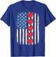 Retro USA Flag Hearts Valentines Day Women Kids T-Shirt - T-Shirt | Royal