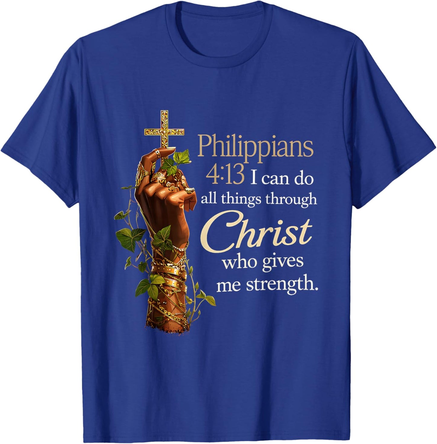 African American Black Women Christian Afro Faith God T-Shirt - T-Shirt | Royal