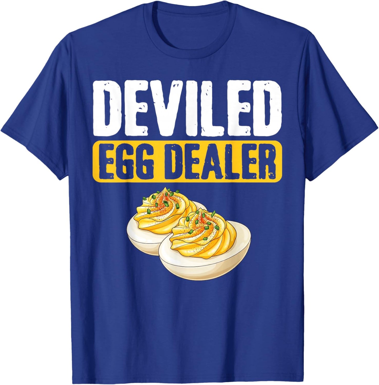 Retro Deviled Egg Dealer Thanksgiving Dinner Funny T-Shirt - T-Shirt | Royal