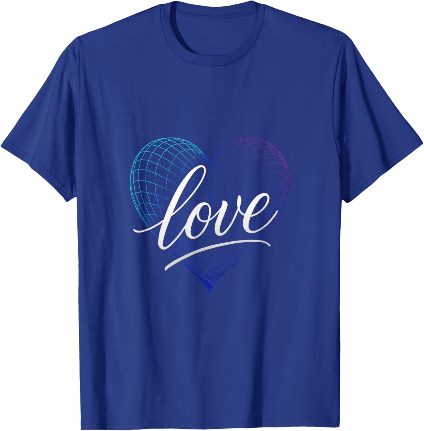 Love - Heart Couple Valentines T-Shirt - T-Shirt | Royal