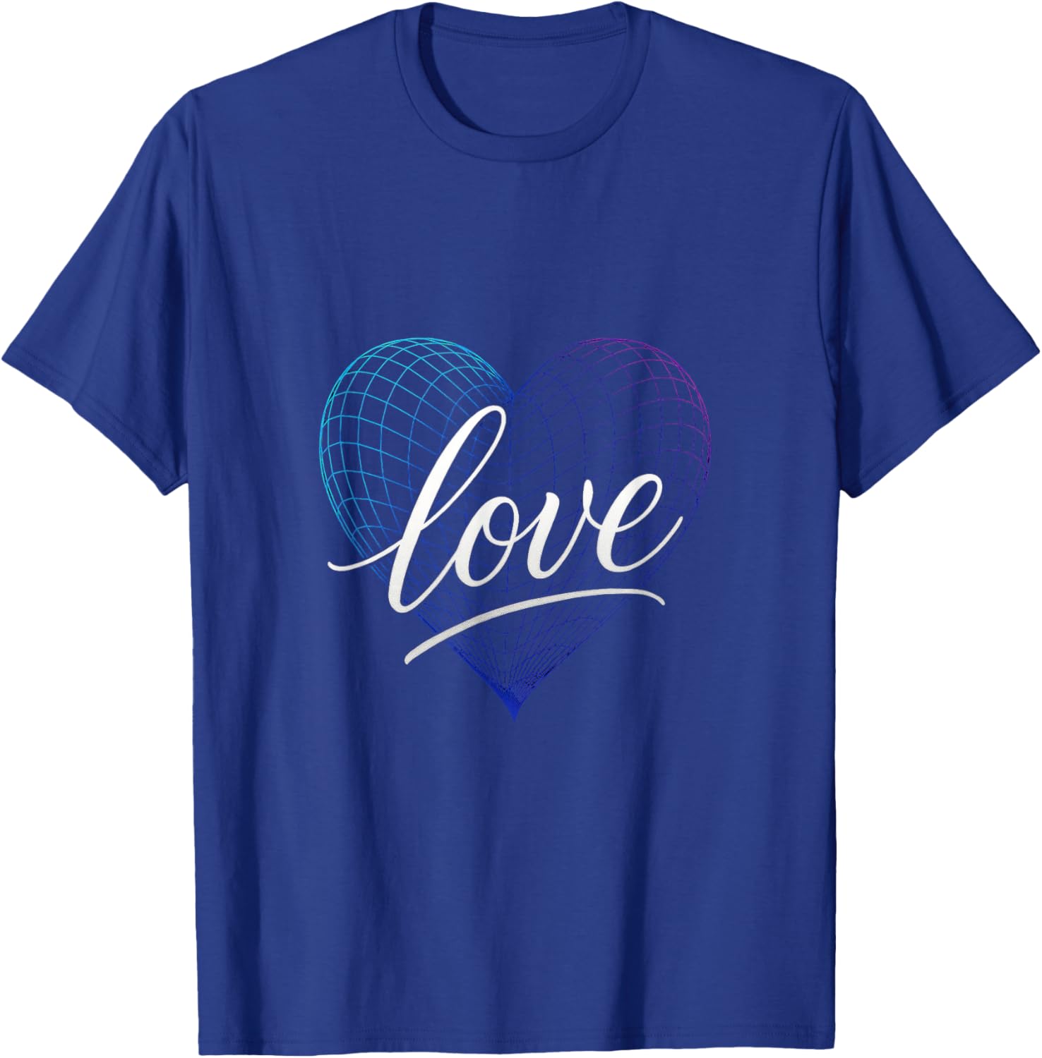 Love - Heart Couple Valentines T-Shirt - T-Shirt | Royal