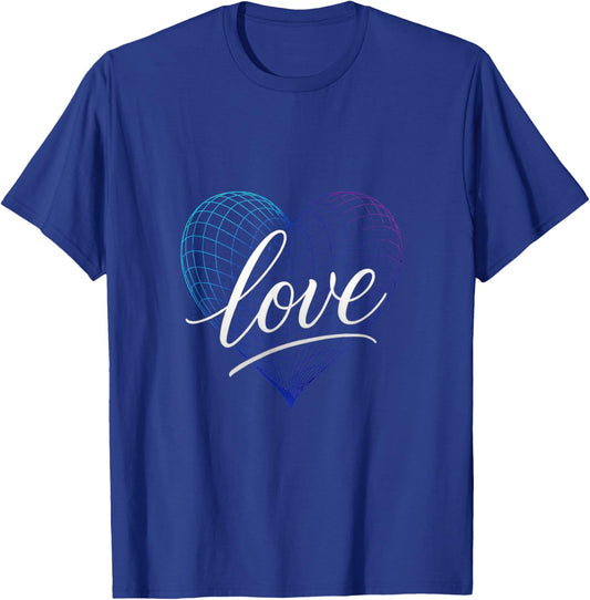 Love - Heart Couple Valentines T-Shirt - T-Shirt | Royal