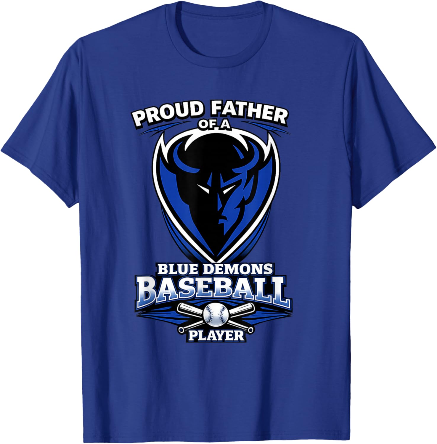 Oak Forest Blue Demons Baseball Father T-Shirt - T-Shirt | Royal
