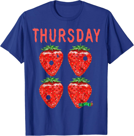 Funny Very Hungry Thursday Lover Fruits Strawberry T-Shirt - T-Shirt | Royal