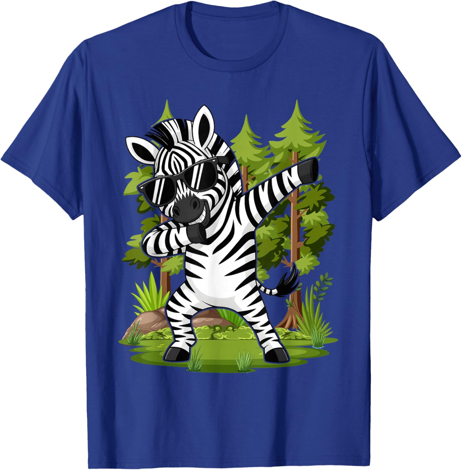 Cute Dabbing Zebra Clothes Kids Toddler Boys Animal Print T-Shirt - T-Shirt | Royal