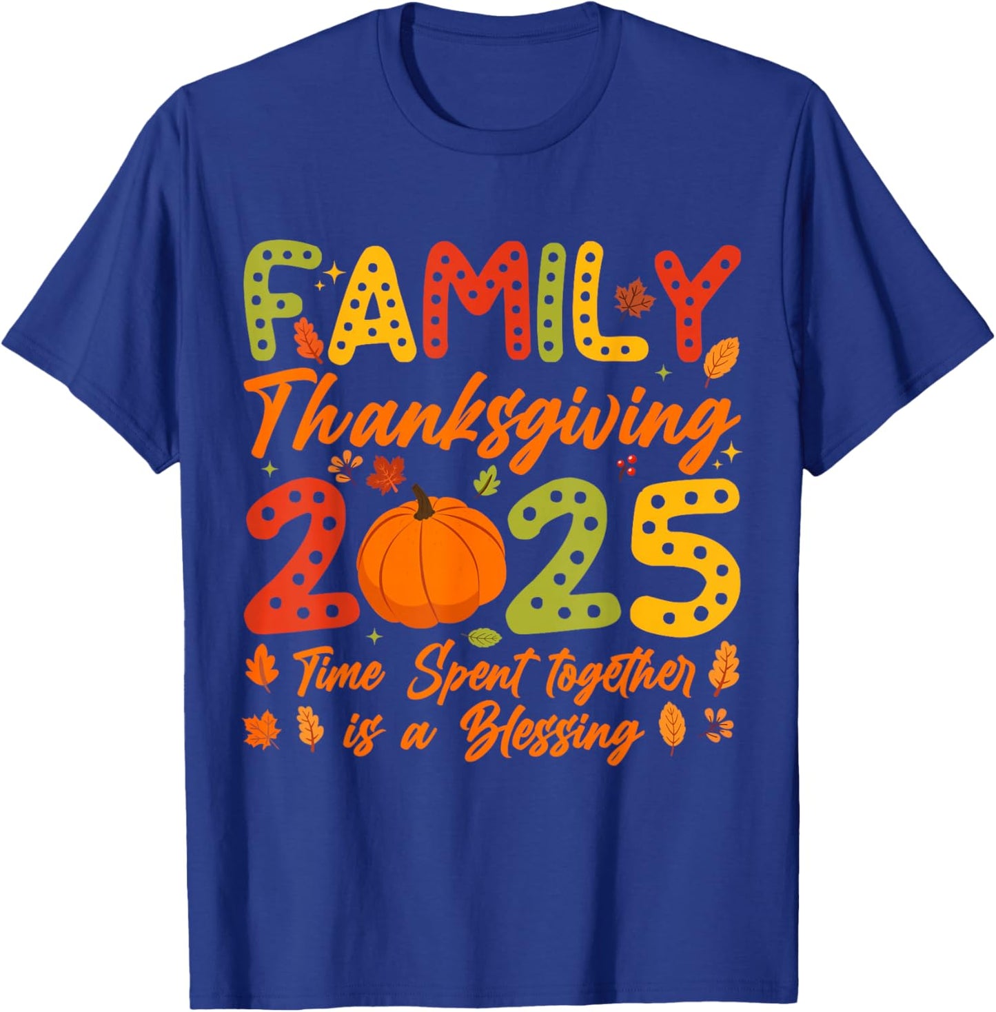 Family Thanksgiving 2025 Matching Thanksgiving Crew Turkey T-Shirt - T-Shirt | Royal