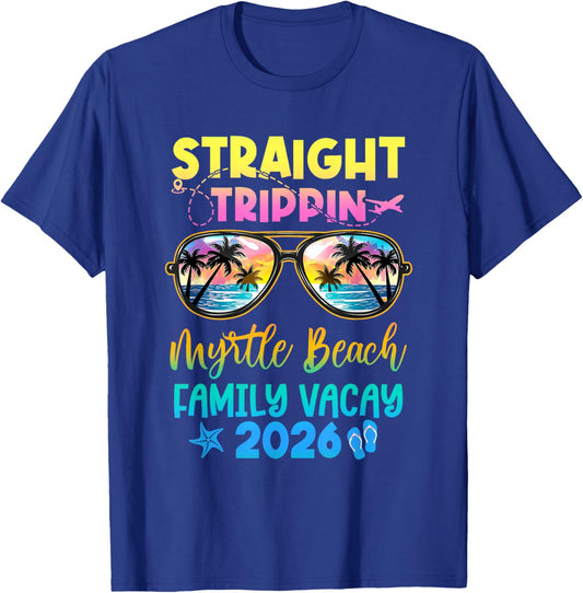 Family Vacation Myrtle Beach 2026 Summer Holiday Matching T-Shirt - T-Shirt | Royal