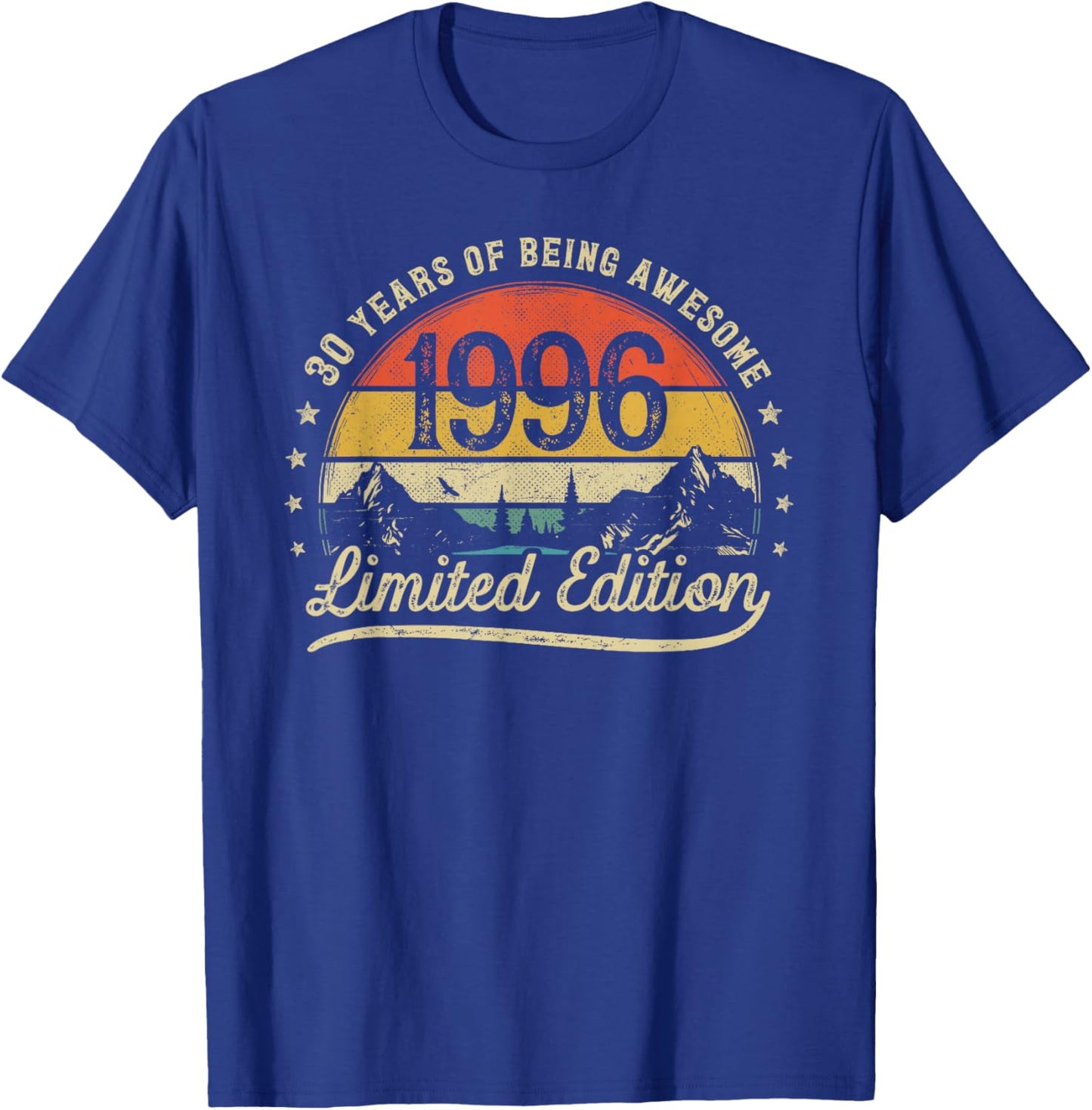 Vintage 1996 30 Years Old 30th Birthday T-Shirt - T-Shirt | Royal