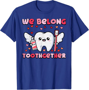 Valentines Day Tooth Brush Belong Dental Dentist Women Men T-Shirt - T-Shirt | Royal