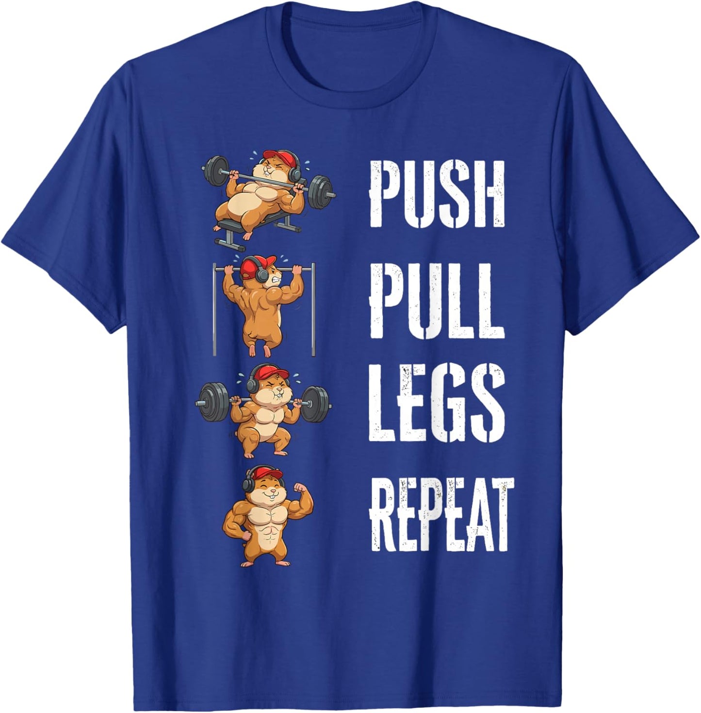 Funny Gym Rat Fitness Workout Training Bodybuilding Cycle T-Shirt - T-Shirt | Royal