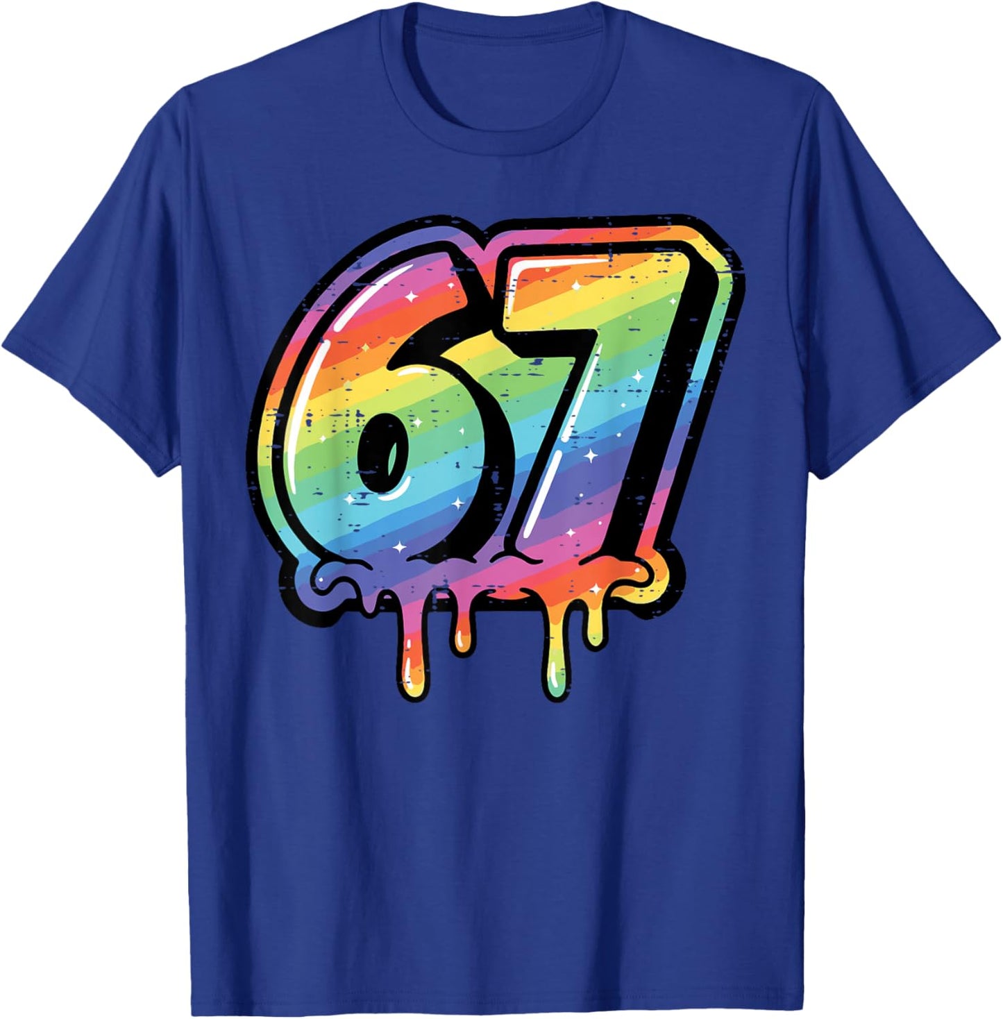 6 7 Meme Number Drip 67 Gen Alpha Slang Kids Boys Youth T-Shirt - T-Shirt | Royal
