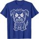 Scribble Dog Funny Terrier Sketchy Line Art T-Shirt - T-Shirt | Royal