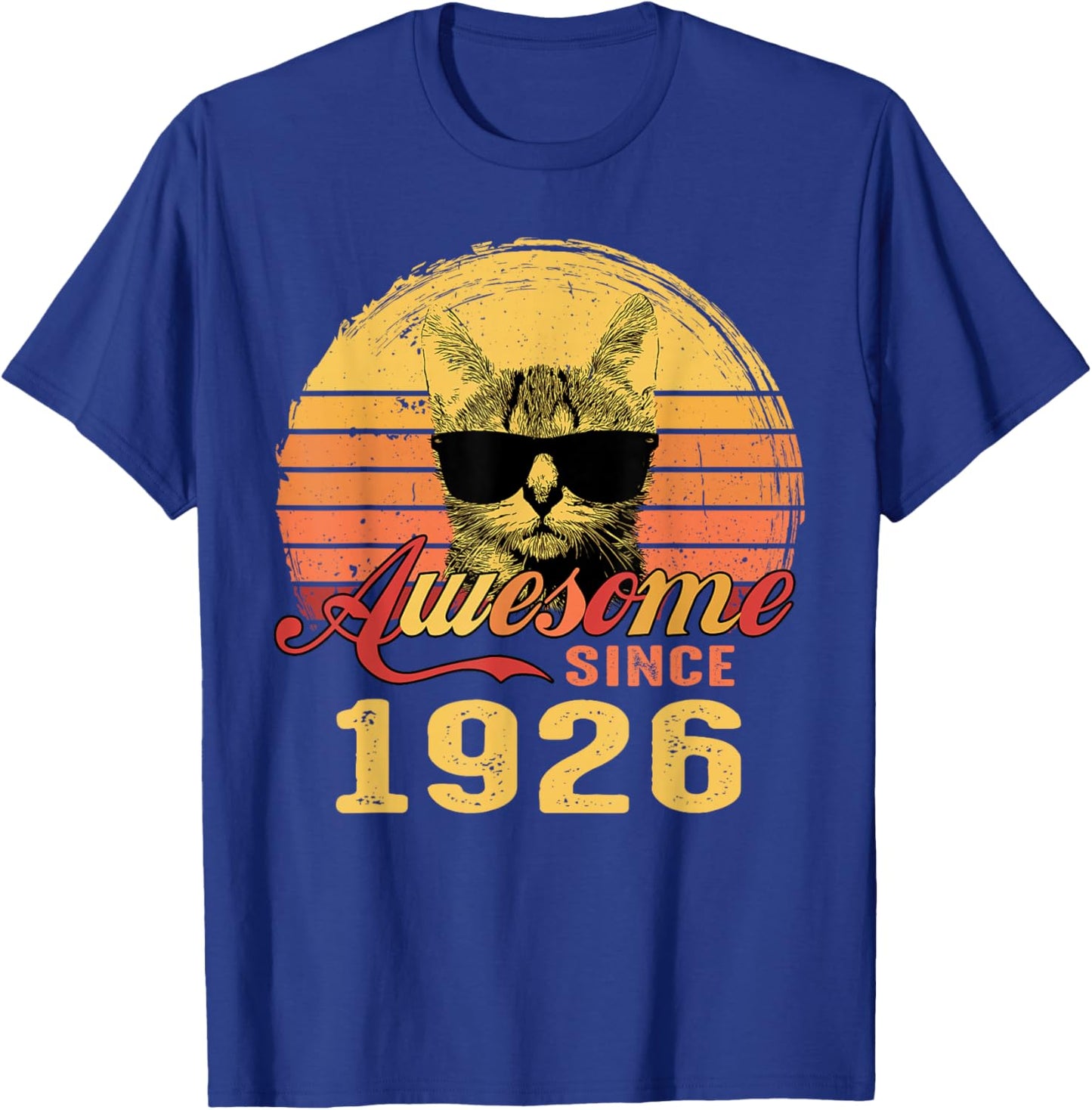 100th Birthday Gift Awesome Since 1926 100 Years Old T-Shirt - T-Shirt | Royal