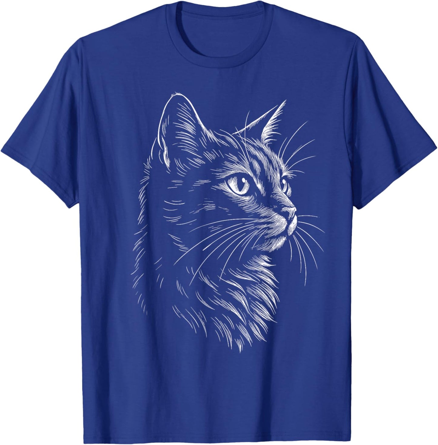 Retro Funny Cat Graphic Women Kids T-Shirt - T-Shirt | Royal