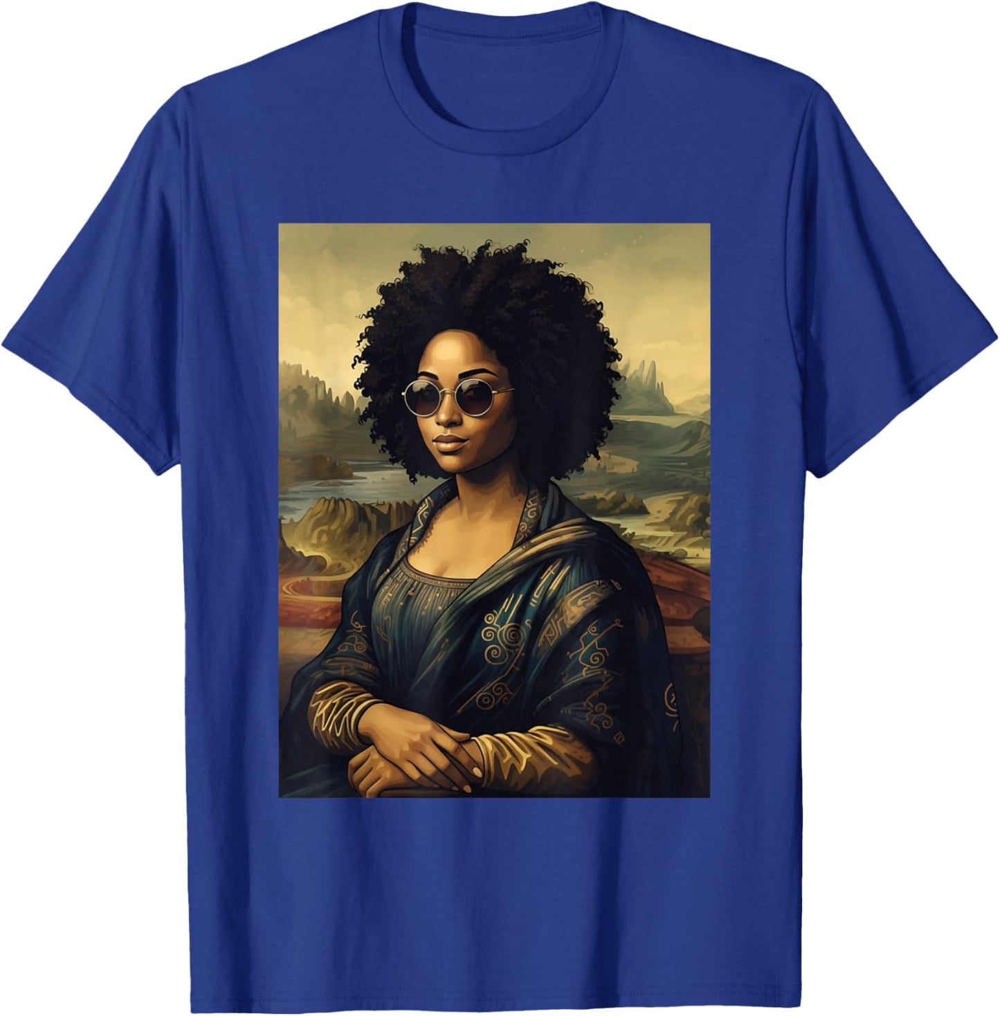Black Mona Lisa - Black History Month African Roots T-Shirt - T-Shirt | Royal