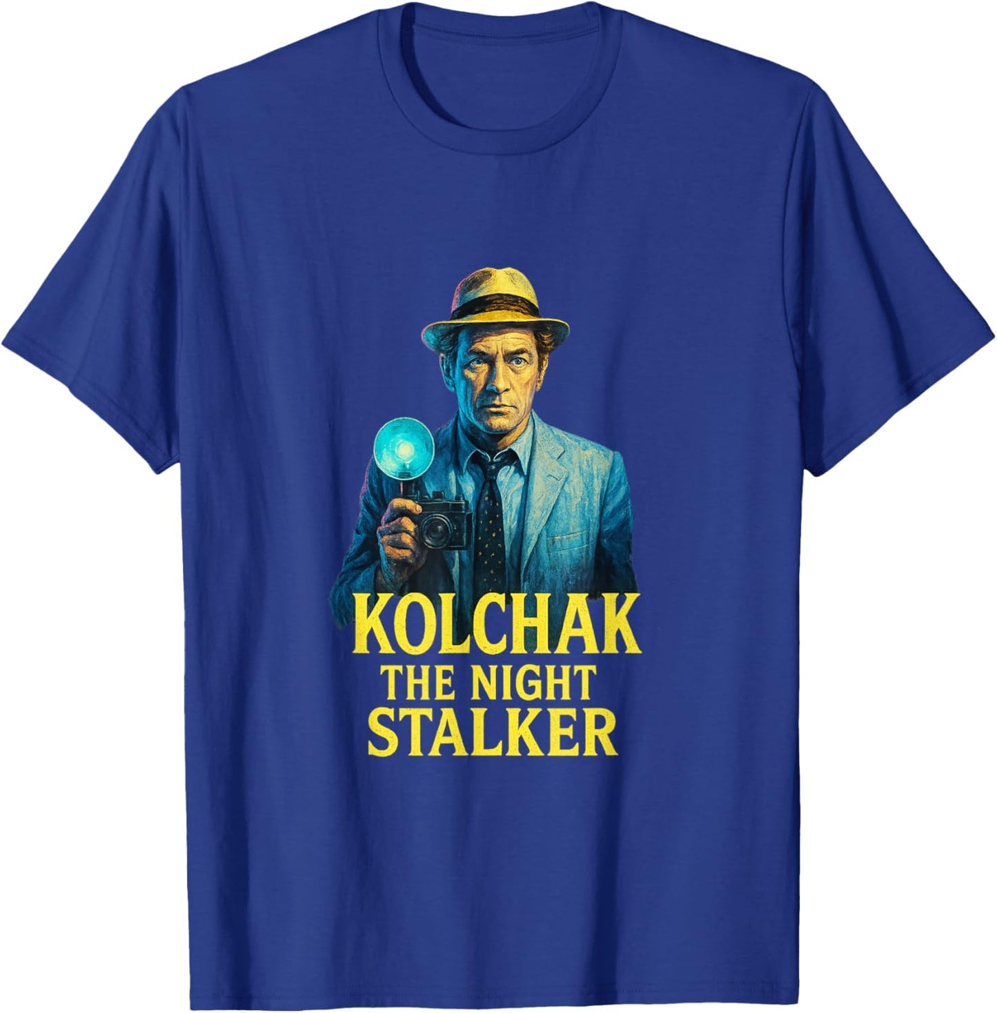 Kolchak The Night Stalker Cult Classic Horror & Mystery T-Shirt - T-Shirt | Royal