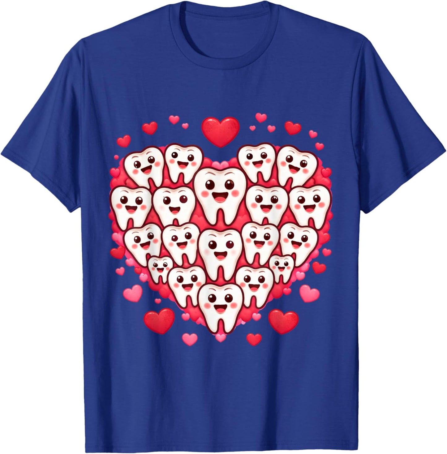 Tooth Valentine's Day Design for Dentists and Dental Staff T-Shirt - T-Shirt | Royal