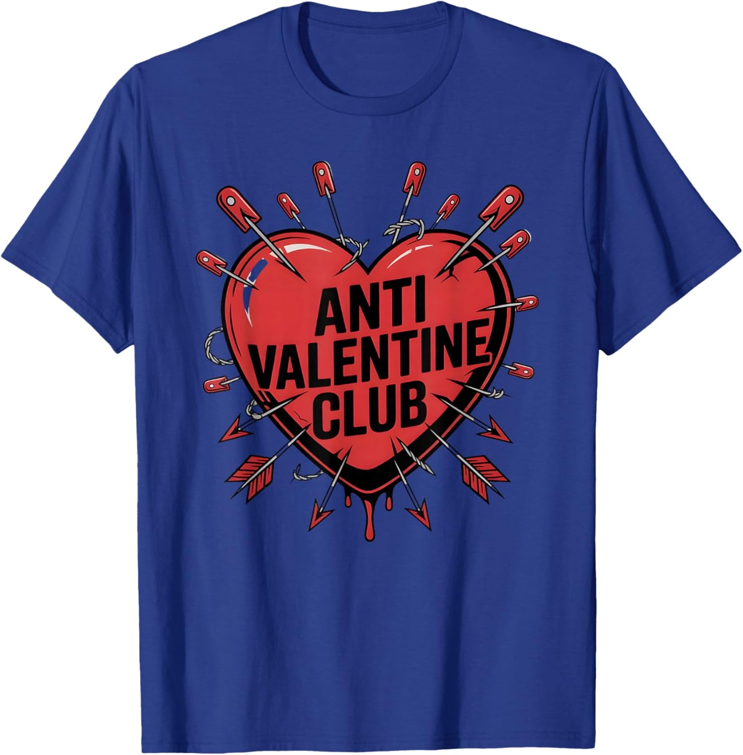 Anti Valentine Club Heartbreak Anti Love Breakup T-Shirt - T-Shirt | Royal
