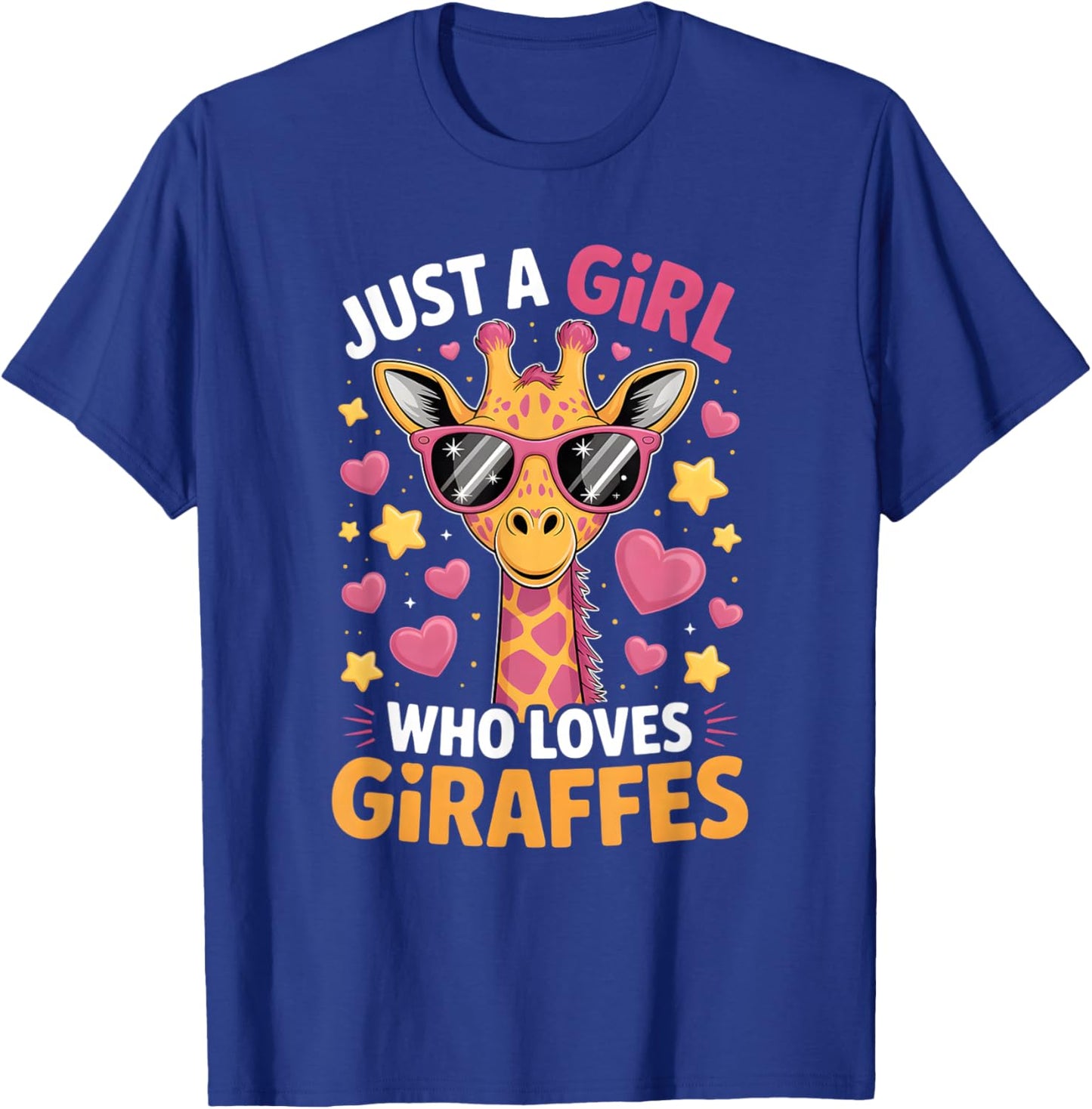Girls Giraffe T-Shirt - T-Shirt | Royal