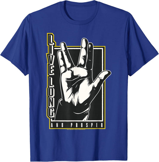Star Trek: The Original Series Live Long and Prosper Vulcan T-Shirt - T-Shirt | Royal