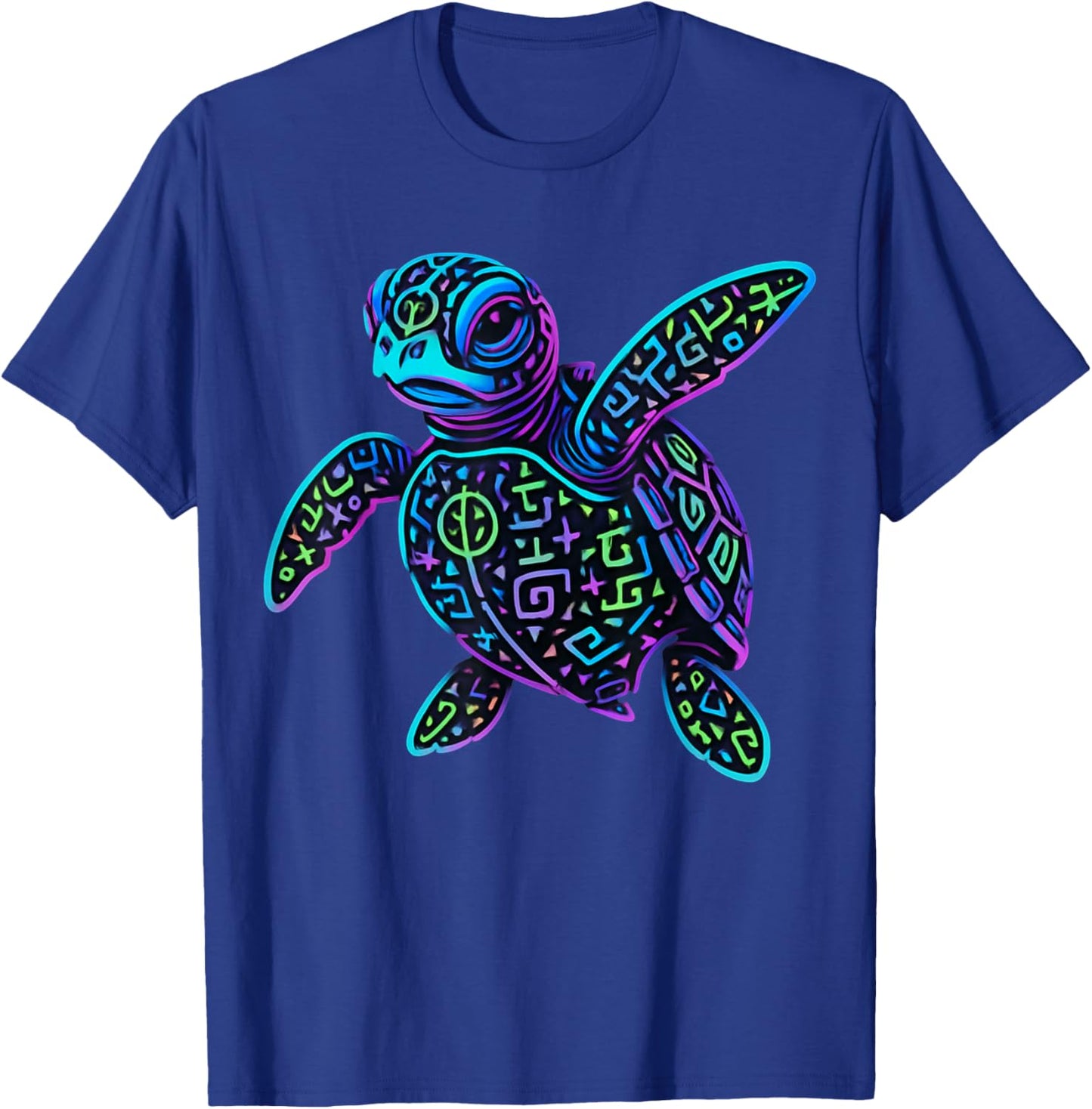 Aztec Turtle Lover Mythology Indigenous Mesoamerican Art T-Shirt - T-Shirt | Royal