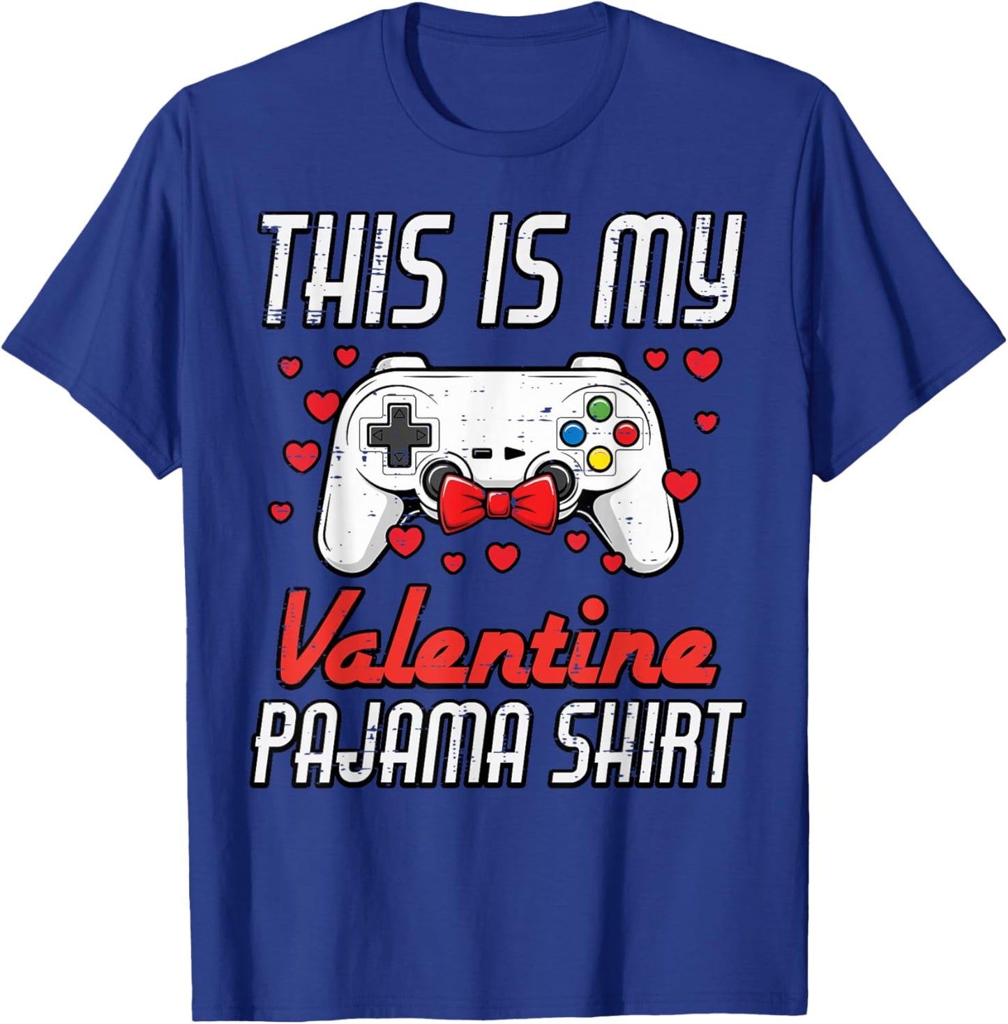 This My Valentine Pajama Gamer Valentines Day Men Boys Kids T-Shirt - T-Shirt | Royal