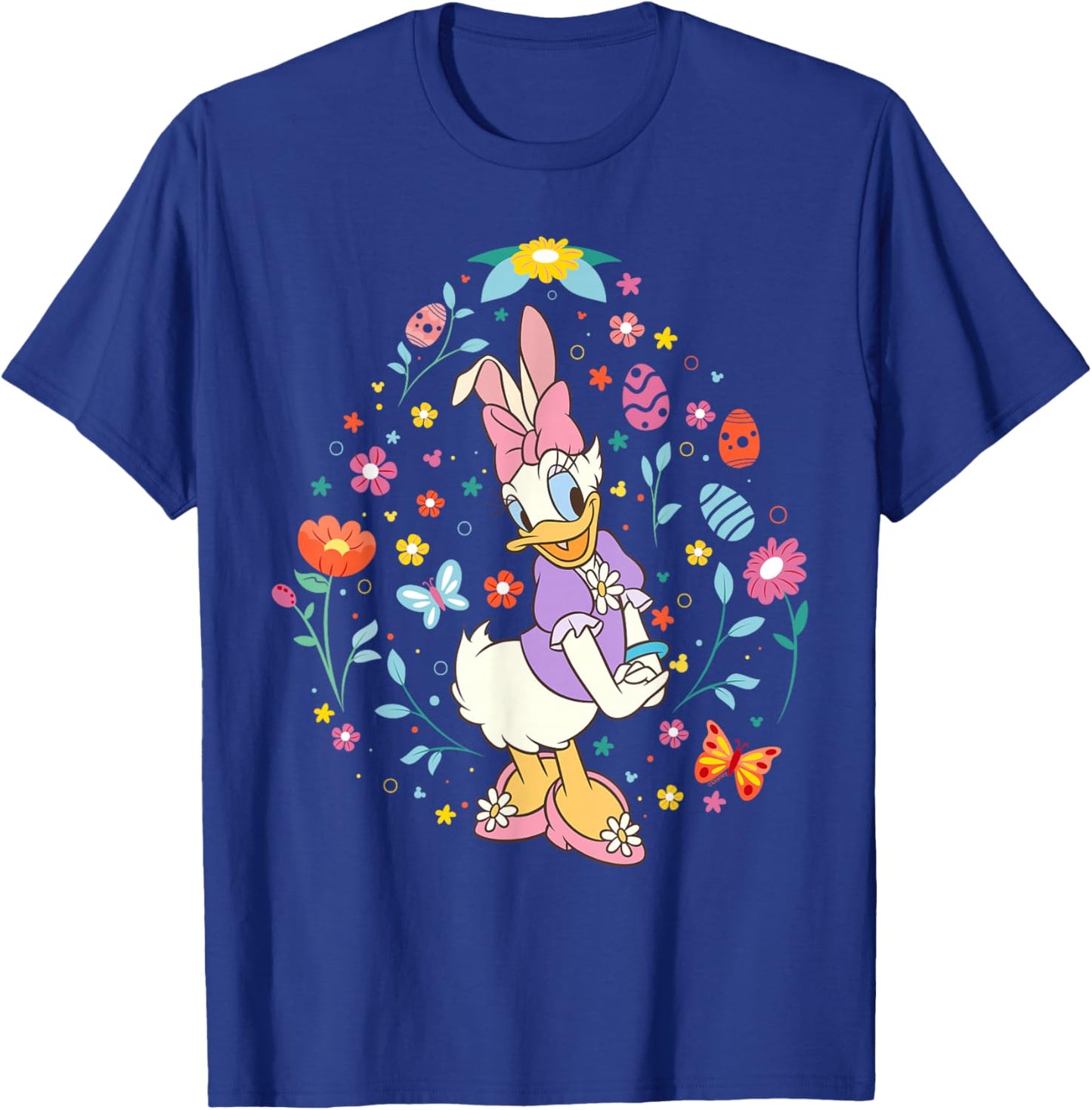 Disney Daisy Duck with Bunny Ears and Easter Egg Spring T-Shirt - T-Shirt | Royal