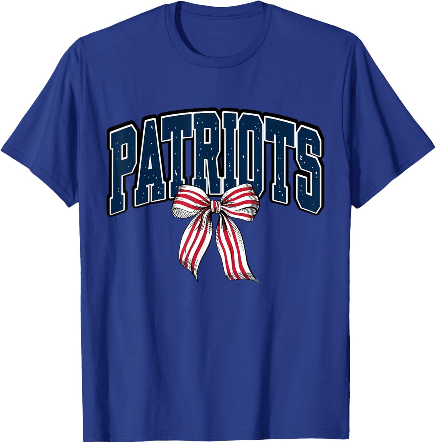 Vintage Patriot Bow School Spirit Men Women Kids T-Shirt - T-Shirt | Royal