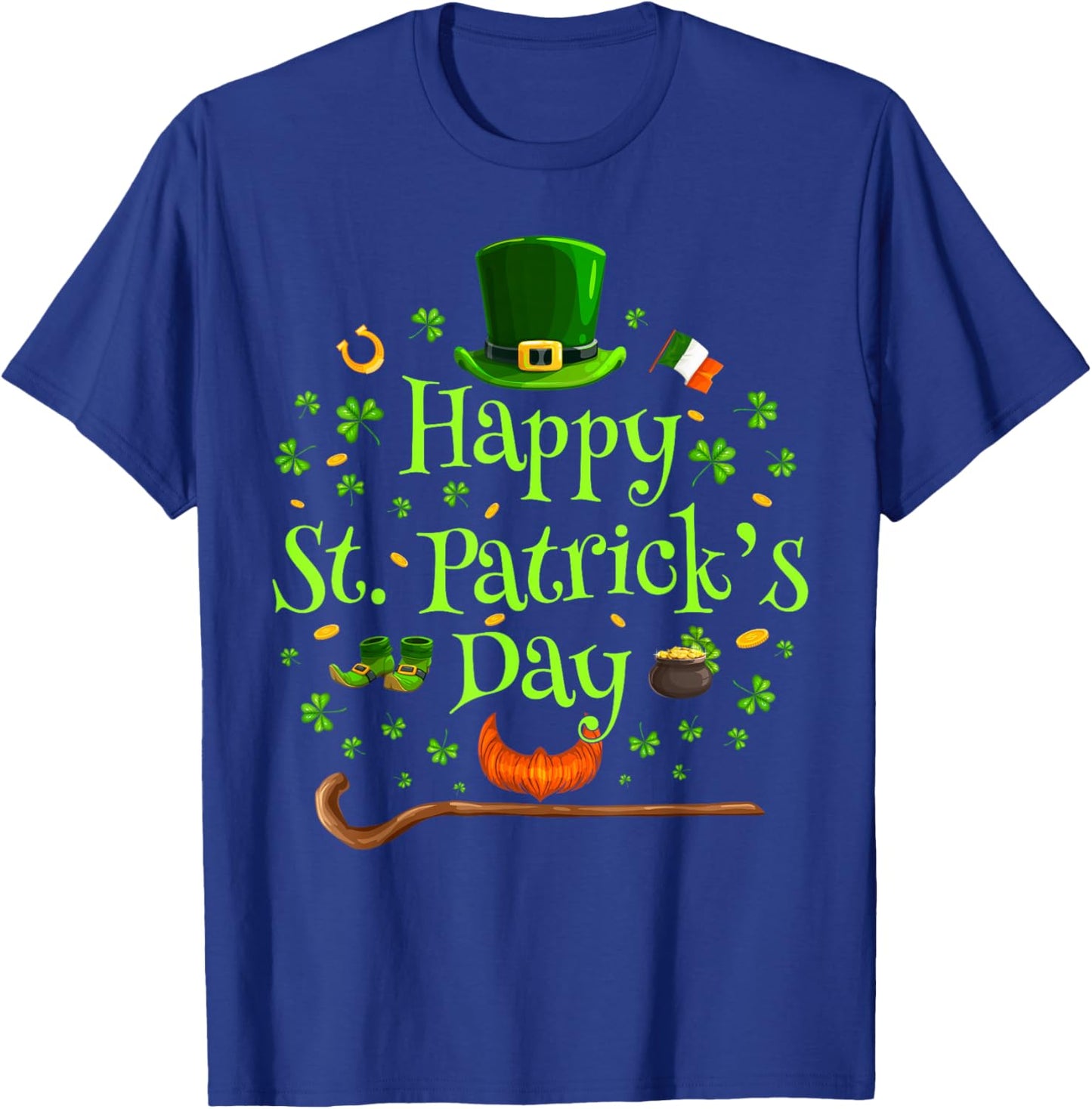 Happy St. Patricks Day Shamrock Irish Saint Patricks Da T-Shirt - T-Shirt | Royal