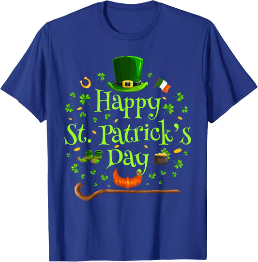 Happy St. Patricks Day Shamrock Irish Saint Patricks Da T-Shirt - T-Shirt | Royal