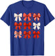Cute Coquette Bow Heart Funny Valentines Day Women Girls T-Shirt - T-Shirt | Royal