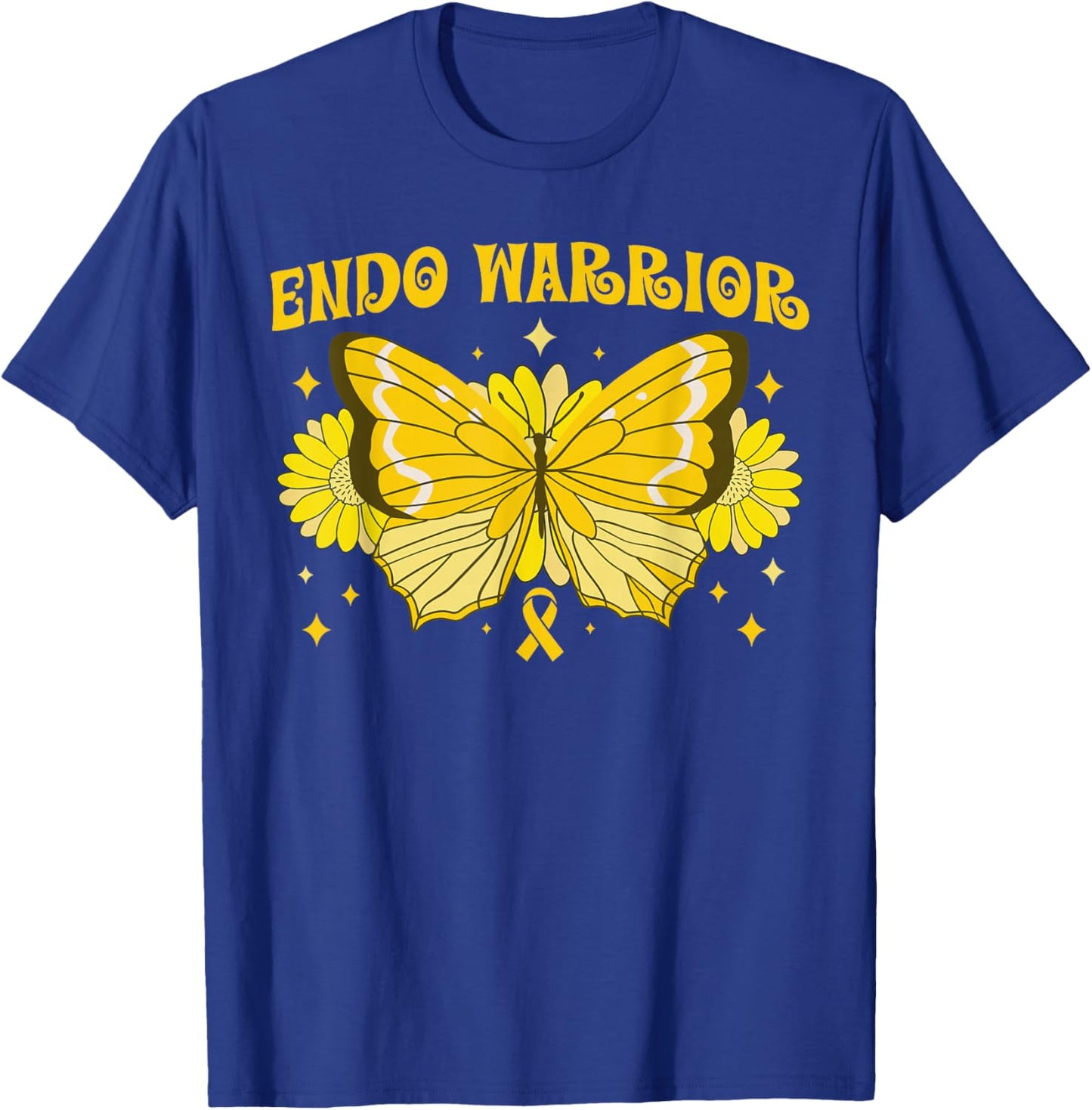 Endo Warrior Butterfly Endometriosis Awareness Month T-Shirt - T-Shirt | Royal