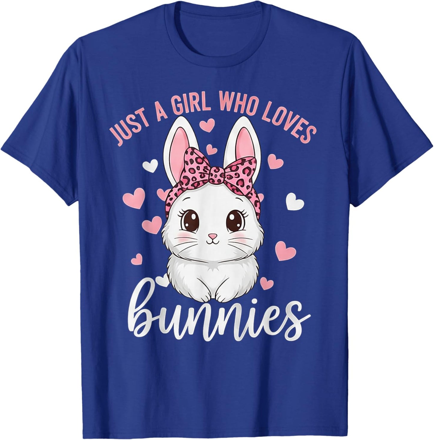 Cute Bunny Rabbit Girls Kids Just A Girl Who Loves Bunnies T-Shirt - T-Shirt | Royal