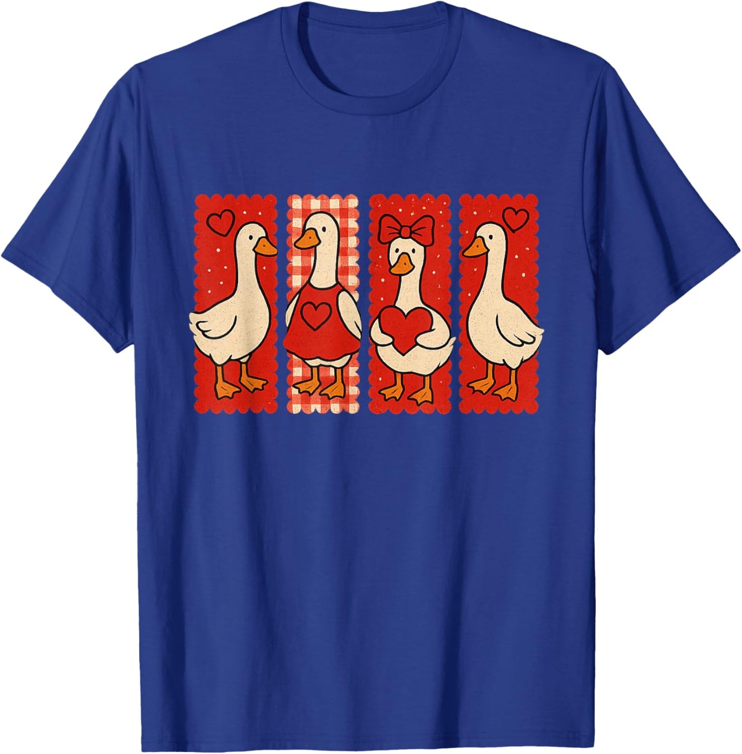 Valentine's Day Silly Goose Love Season Just A Lovely Goose T-Shirt - T-Shirt | Royal