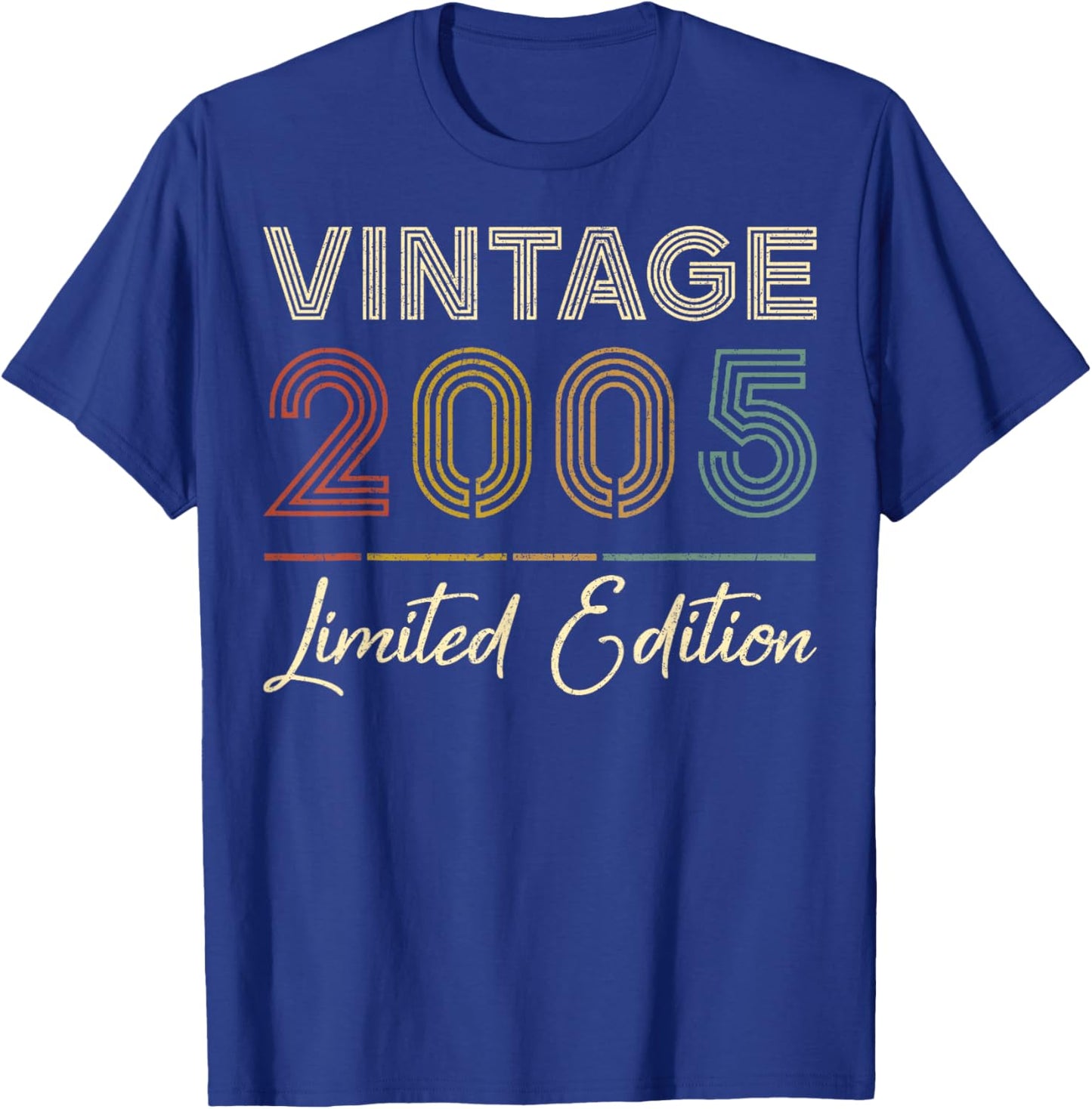 Vintage 2005 Limited Edition 21-Year-Old Gifts 21st Birthday T-Shirt - T-Shirt | Royal