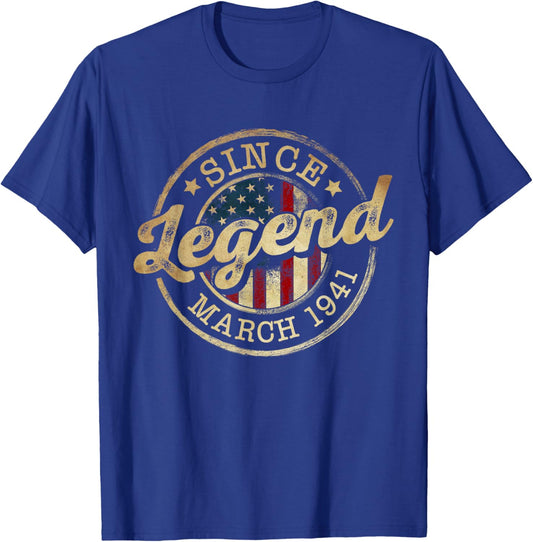 Legend Since March 1941 Vintage 85th Birthday Classic T-Shirt - T-Shirt | Royal