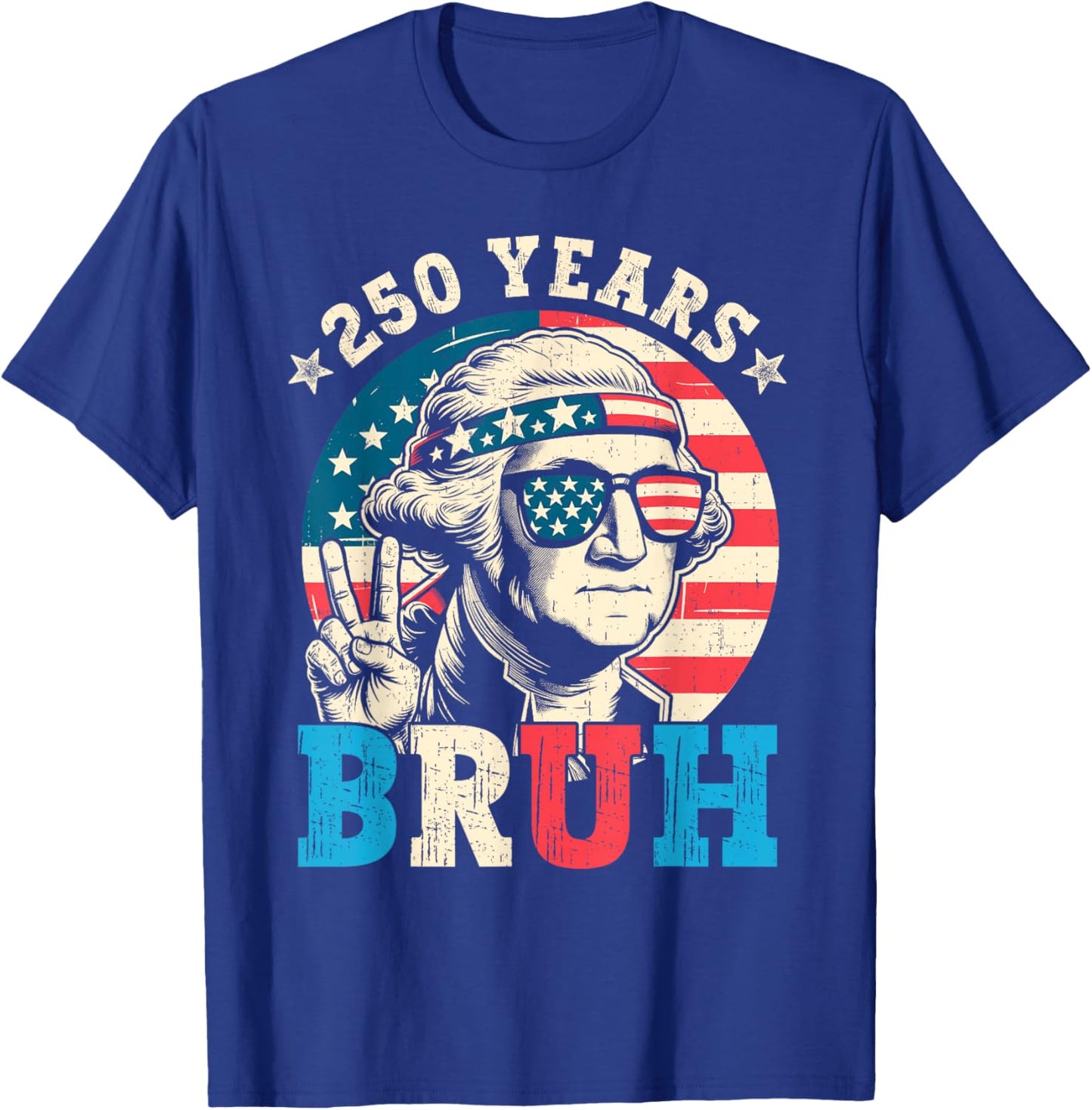 Flag Vintage 250 Years American 1776 2026 250th USA Birthday T-Shirt - T-Shirt | Royal