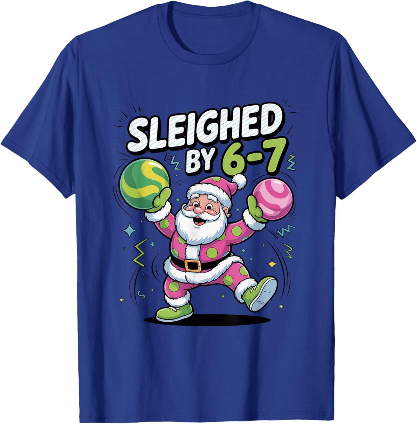 Christmas 67 Funny Xmas Six Seven Ugly Sweater 6-7 T-Shirt - T-Shirt | Royal