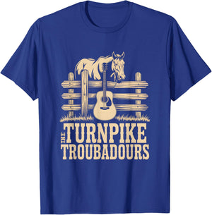 Vintage Turnpike Distressed Country Music Men Women T-Shirt - T-Shirt | Royal