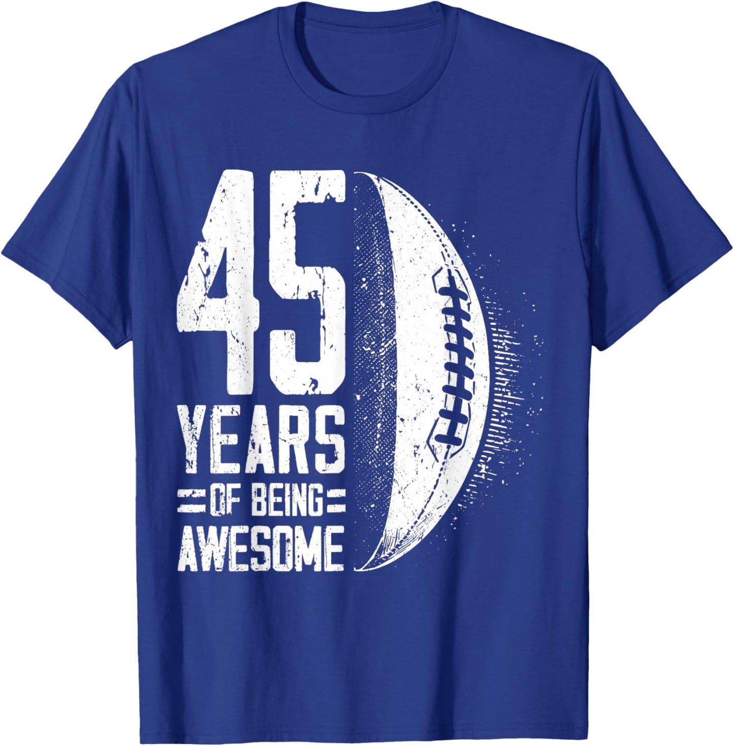 45th Birthday Rugby Player 45 Years Old Man Woman T-Shirt - T-Shirt | Royal