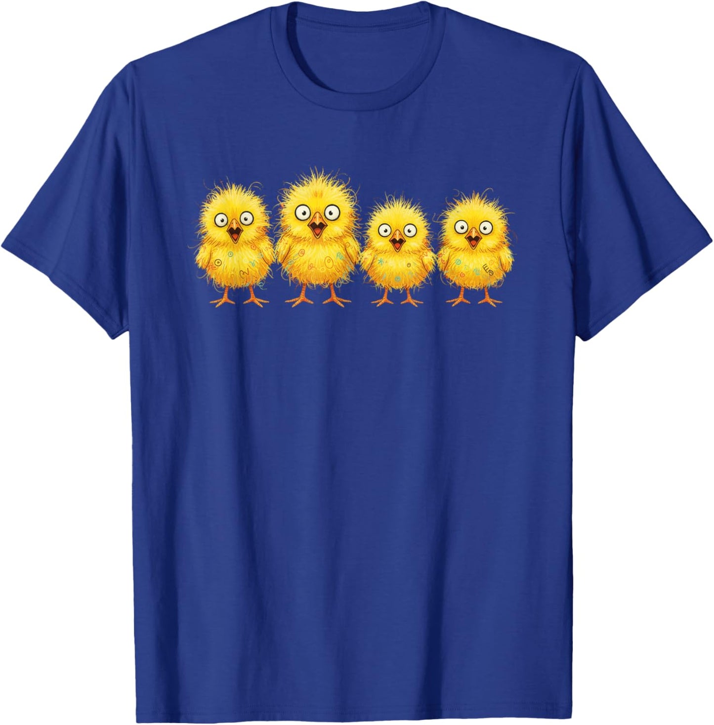 Scribble Chicks Line Up Cute Yellow Baby Chicken Art Gift T-Shirt - T-Shirt | Royal