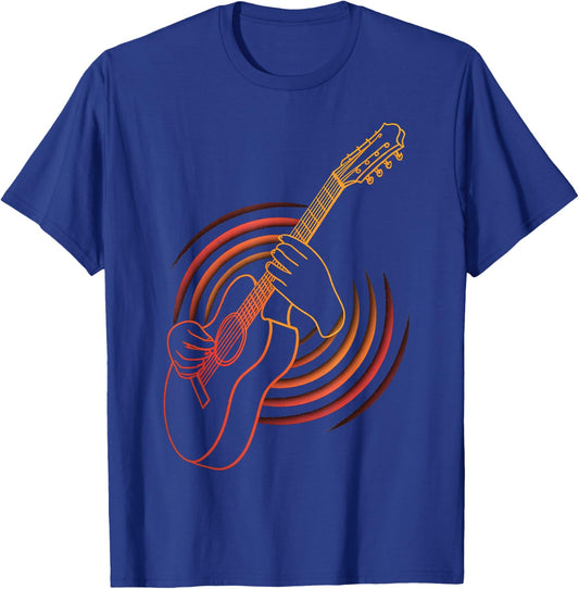Playing Guitar Guitarist Music Life Funny T-Shirt - T-Shirt | Royal